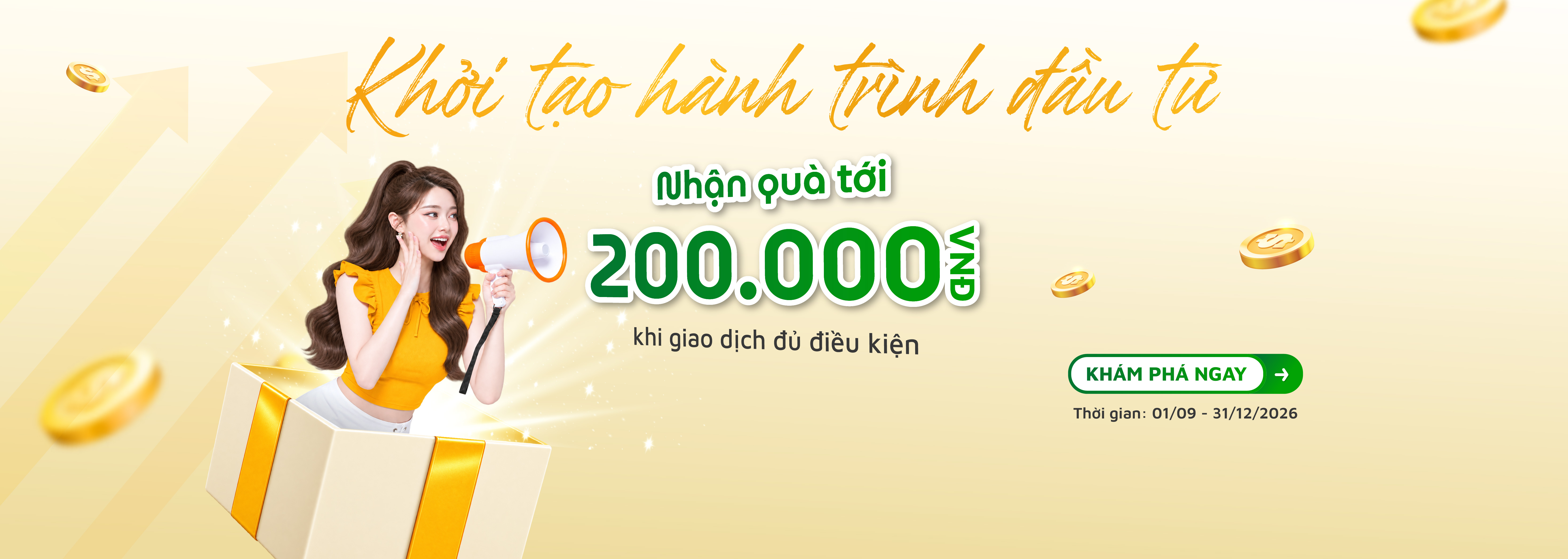 Mở tài khoản mới, ưu đãi hấp dẫn 