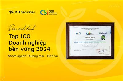 Chứng khoán KB Việt Nam lần thứ 2 liên tiếp được vinh danh tại giải thưởng CSI 2024