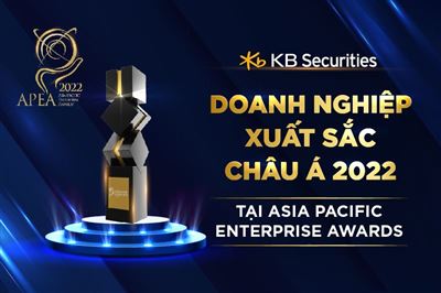 Chứng khoán KB Việt Nam nhận giải Doanh nghiệp xuất sắc châu Á 2022