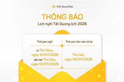 Thông báo lịch nghỉ Tết Dương lịch 2026