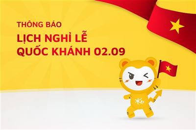 KB Securities Việt Nam thông báo lịch nghỉ lễ Quốc Khánh 02.09