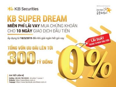 Sau KB Dream 8.3, KBSV tiếp tục ra mắt gói cho vay ký quỹ hấp dẫn mới - Vietstock