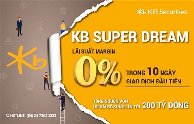 KBSV ưu đãi 0% lãi suất margin