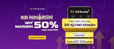KB HiMargin – Tăng hạn mức lên 20 tỷ, ưu đãi lãi suất siêu cạnh tranh